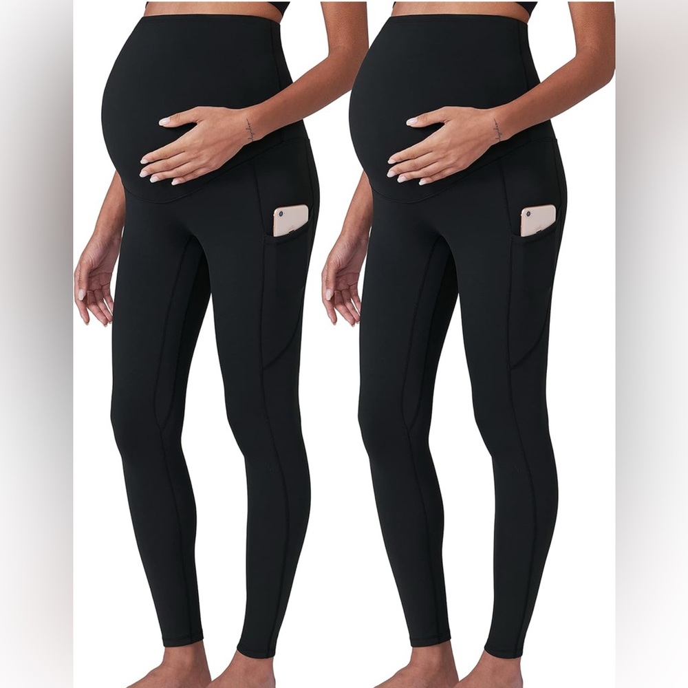 POSHDIVAH Women Maternity Workout Leggings Over The Belly Pregnancy Yoga Pants